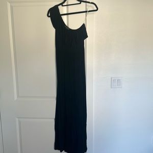 Black cotton maxi dress